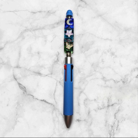 stylo quatre couleur bleu 2