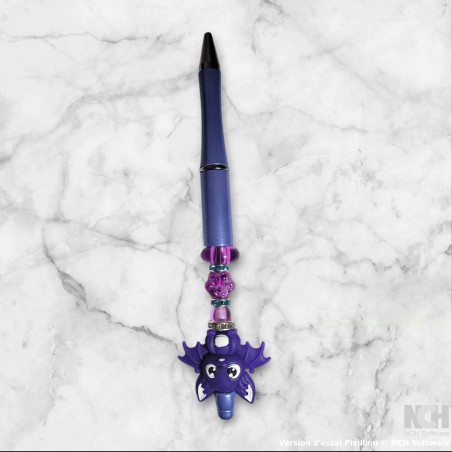 Stylo chauve souris violet